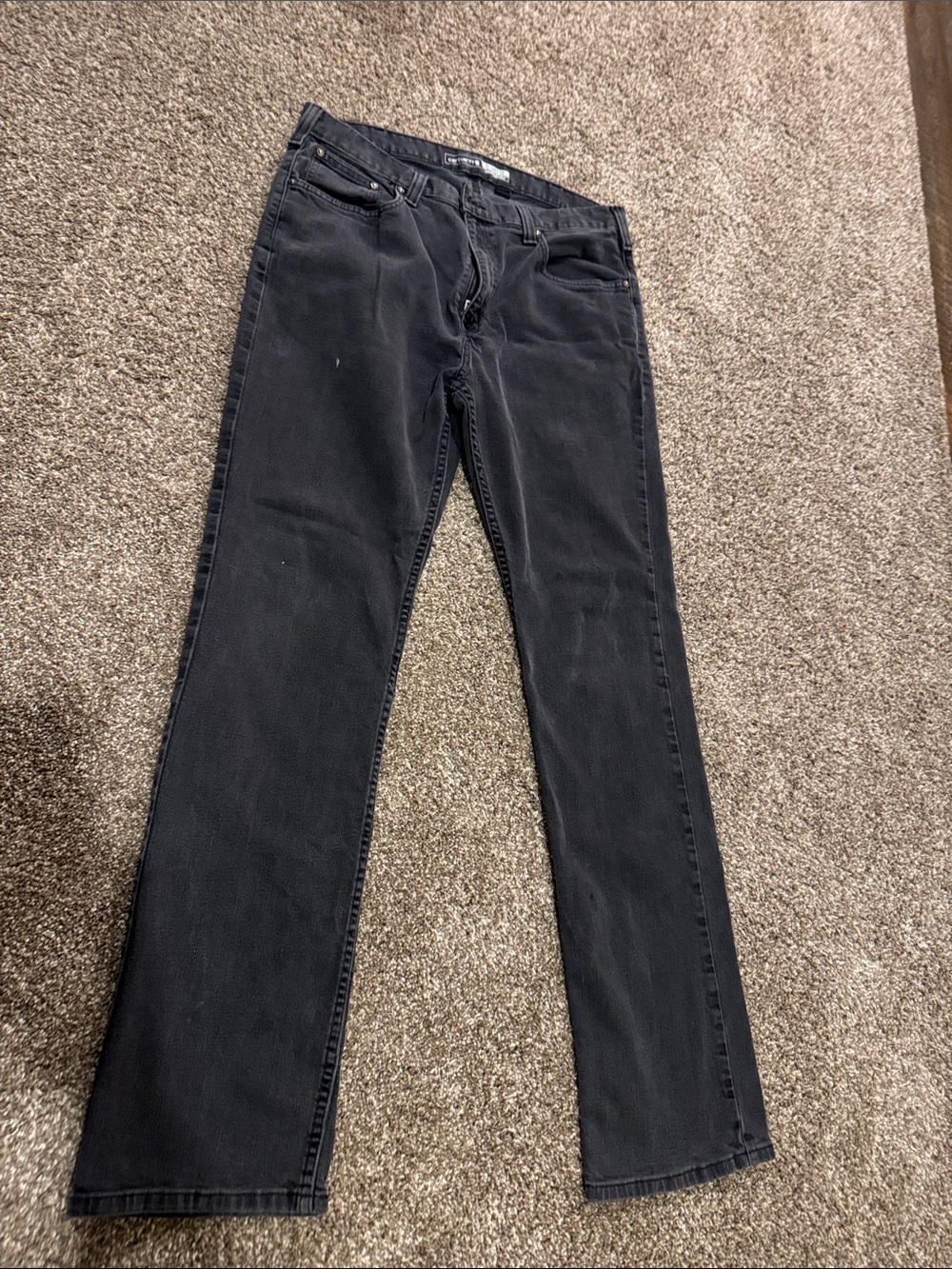 Carhartt Mens Black Relaxed Straight-Leg Jeans